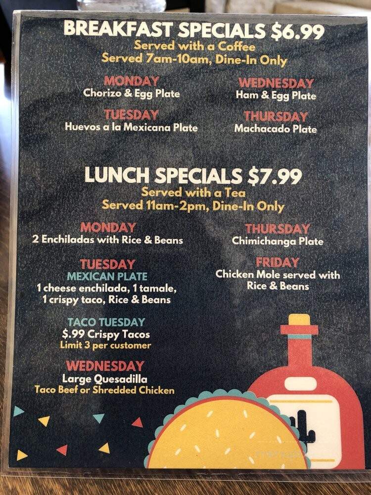El Rincon Mexican Restaurant - Pflugerville, TX menu_pic