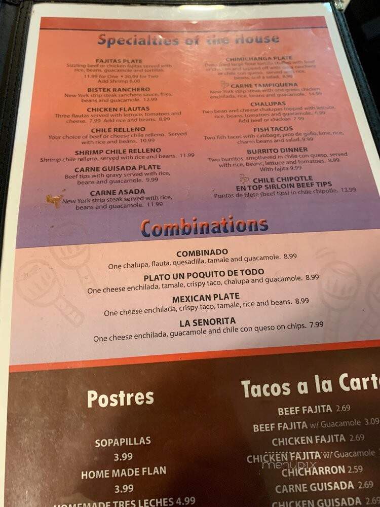 El Rincon Mexican Restaurant - Pflugerville, TX menu_pic