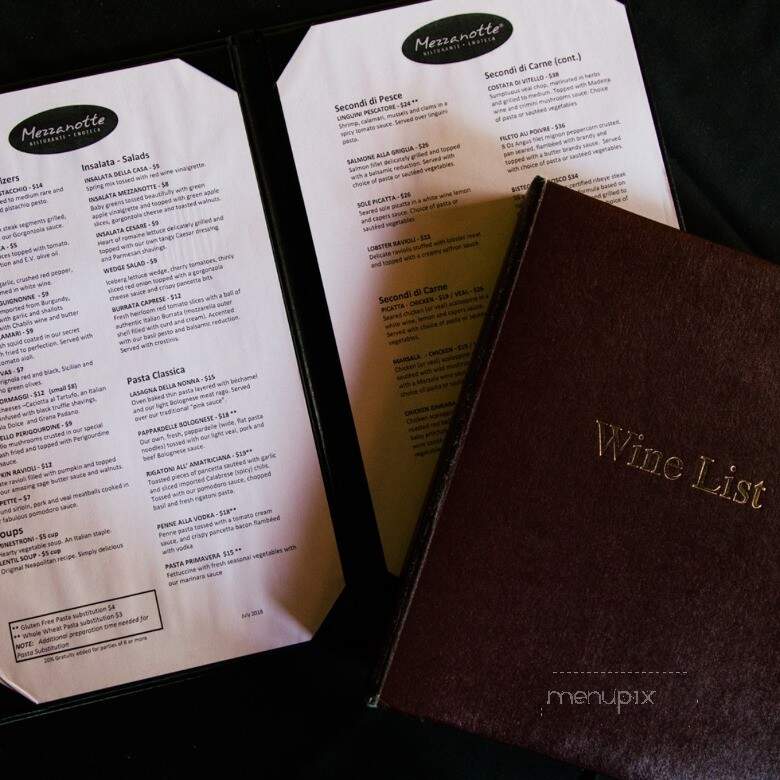 Mezzanotte Ristorante - Cypress, TX menu_pic
