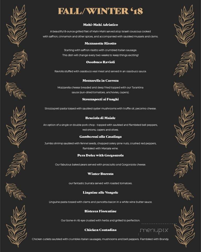 Mezzanotte Ristorante - Cypress, TX menu_pic