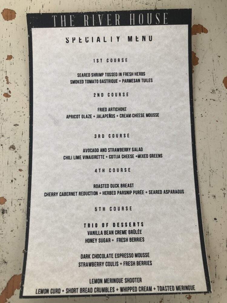 River House Tea Room - New Braunfels, TX menu_pic