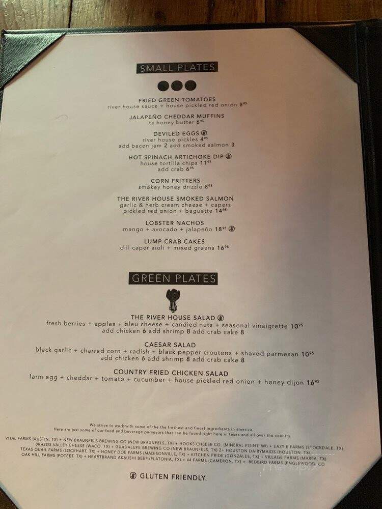 River House Tea Room - New Braunfels, TX menu_pic