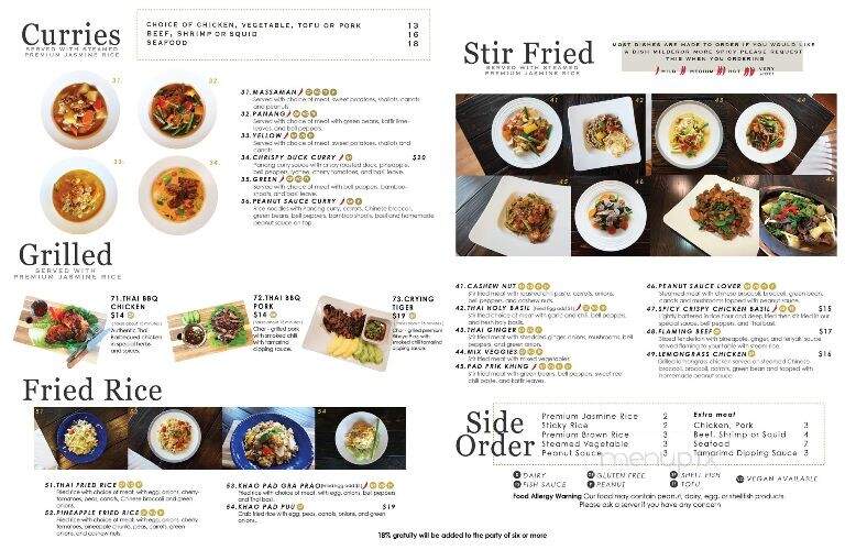 Mali Thai Cuisine - Woodland, WA menu_pic