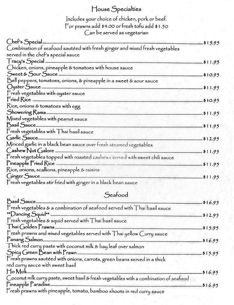 Nattamit Thai Restaurant - Silverdale, WA menu_pic