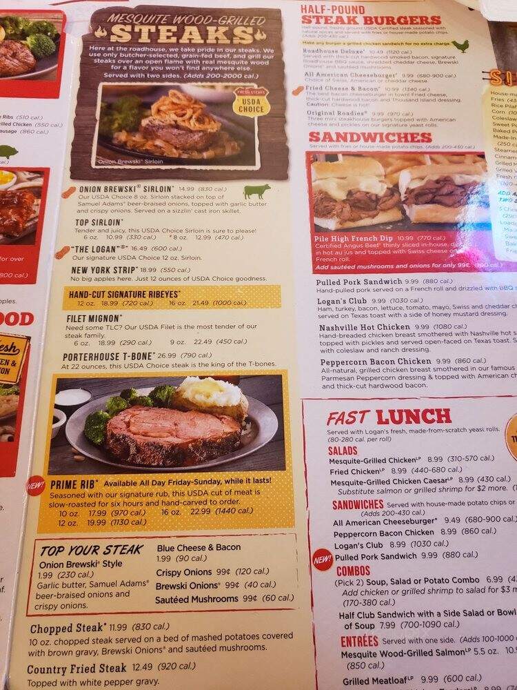 Logan's Roadhouse - Tuscaloosa, AL menu_pic