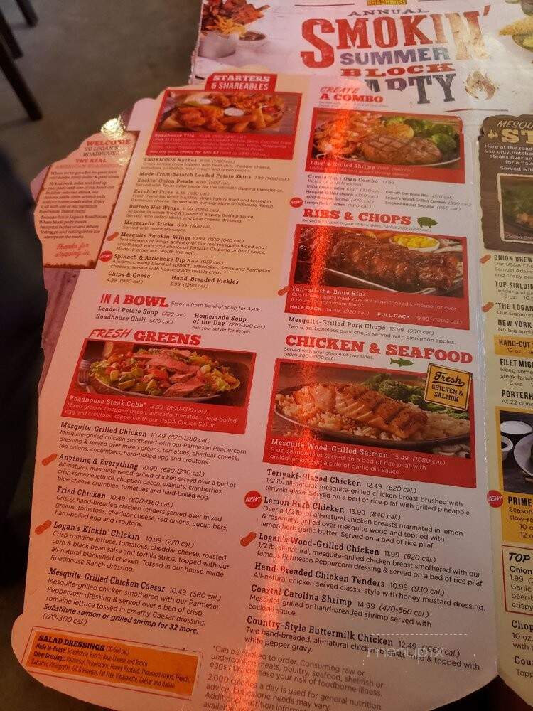 Logan's Roadhouse - Tuscaloosa, AL menu_pic