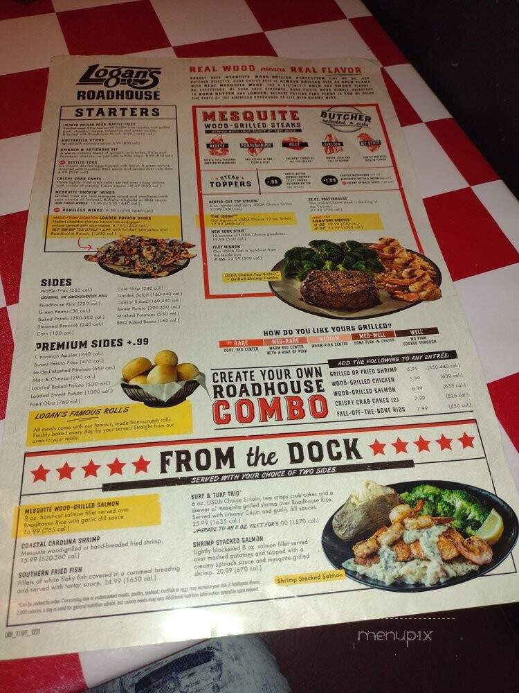 Logan's Roadhouse - Tuscaloosa, AL menu_pic