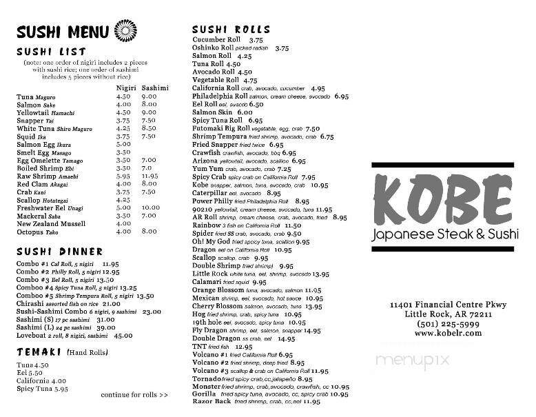 Kobe' Japanese Steakhouse & Sushi - Little Rock, AR