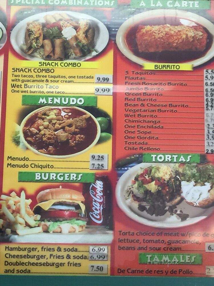 Rosarito Grill - Canyon Country, CA menu_pic
