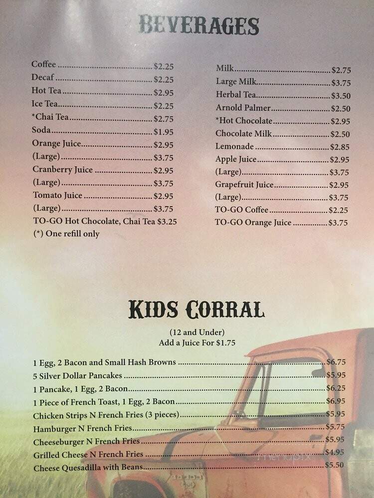 Rise N Shine Cafe - Sunland, CA menu_pic