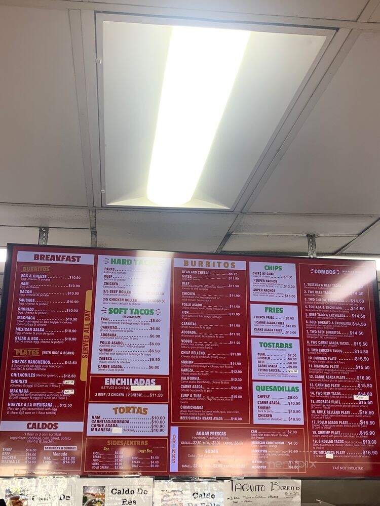Mexico Viejo - Carlsbad, CA menu_pic