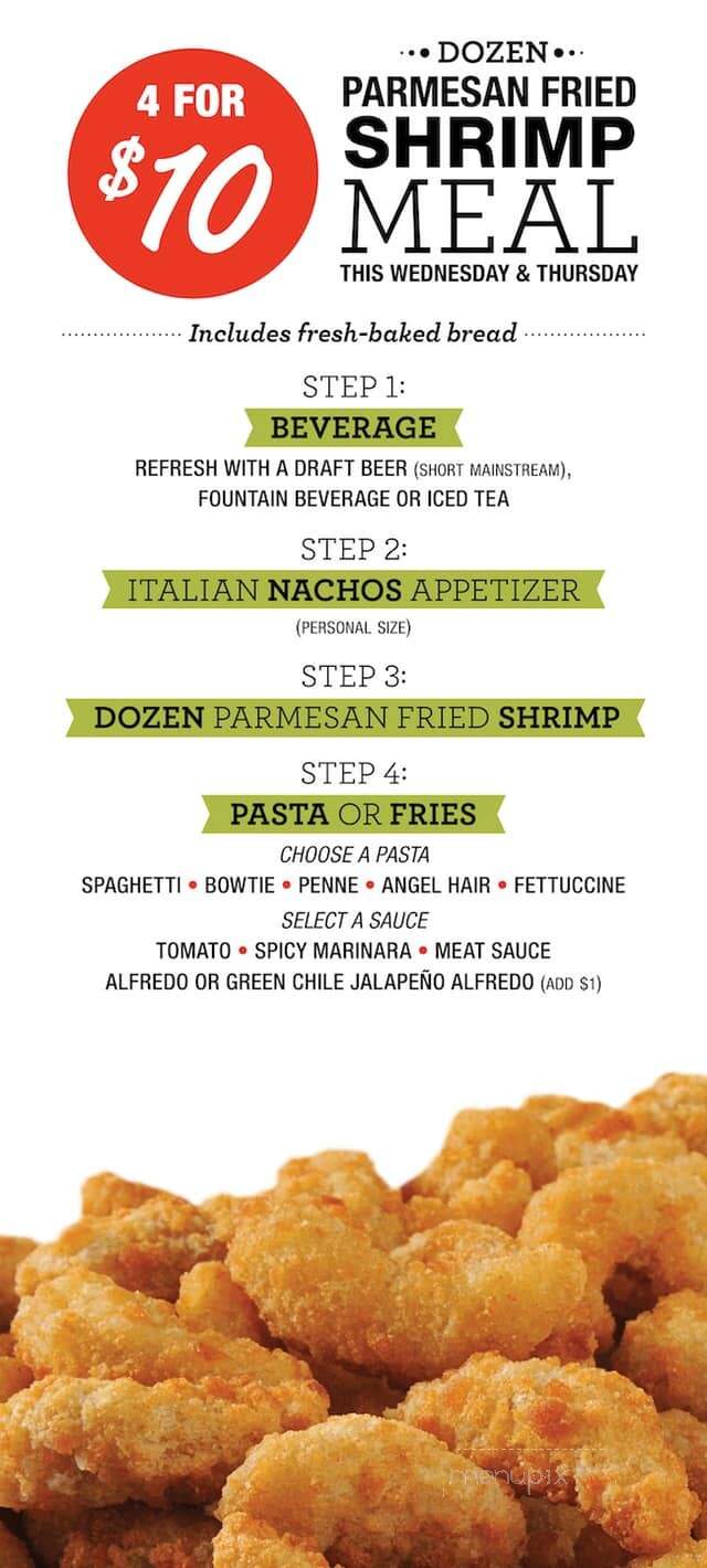 Johnny Carino's Italian - El Centro, CA menu_pic