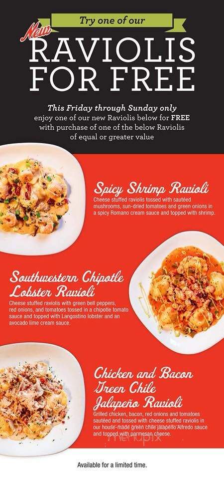 Johnny Carino's Italian - El Centro, CA menu_pic