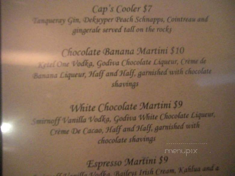 Cap's Oak Street Bar & Grill - Brentwood, CA menu_pic