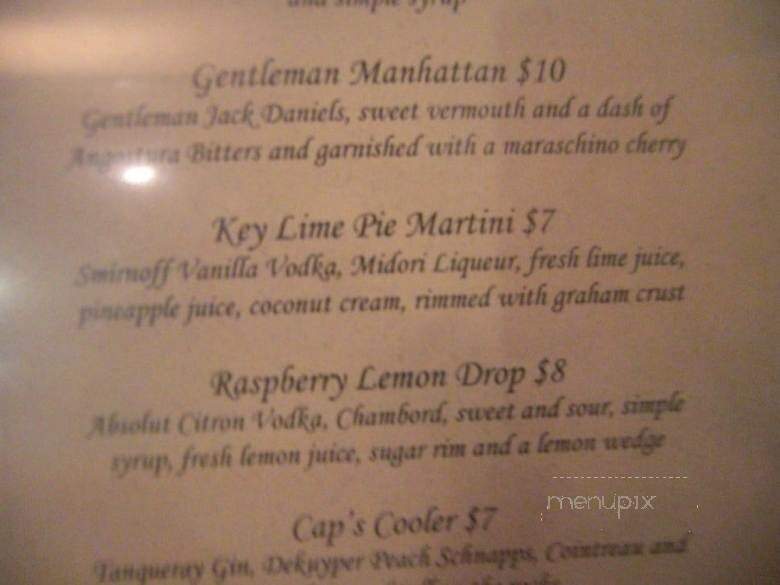 Cap's Oak Street Bar & Grill - Brentwood, CA menu_pic