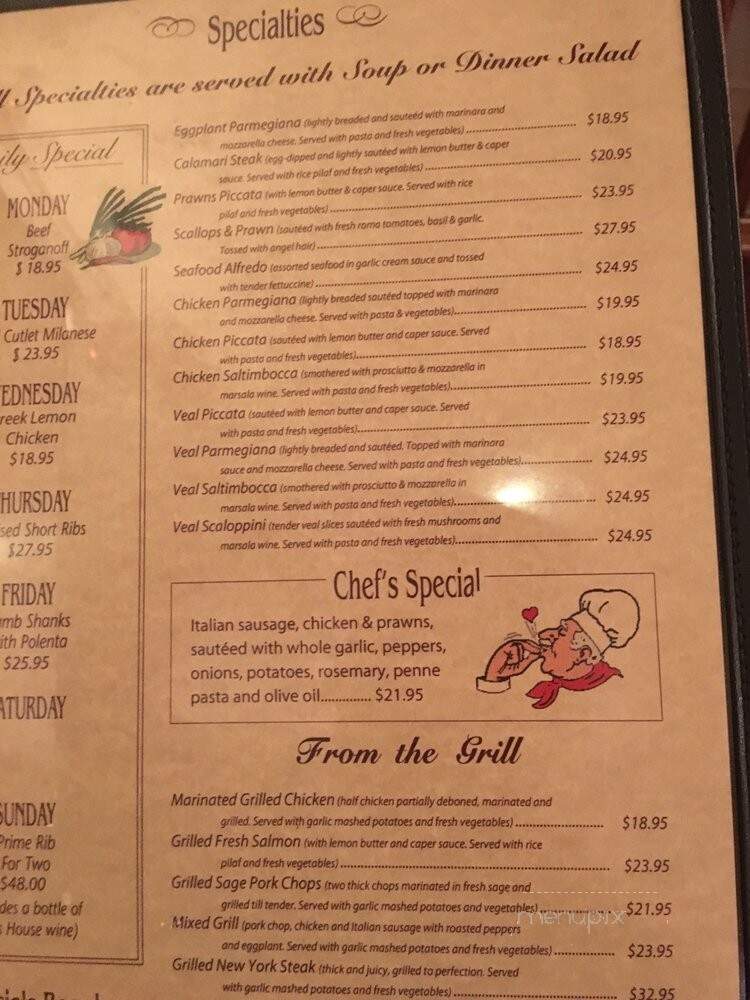 Cap's Oak Street Bar & Grill - Brentwood, CA menu_pic