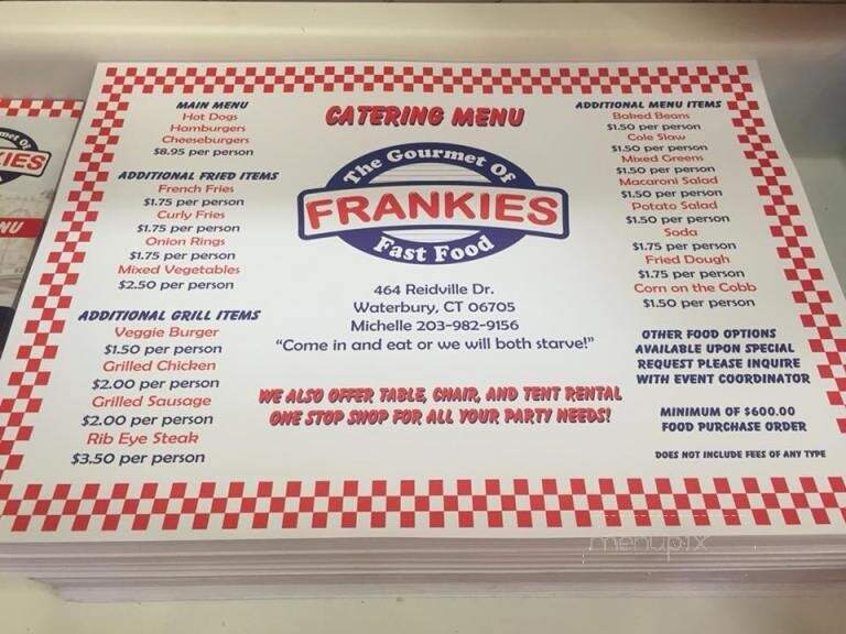 Frankie's Family Restaurant - Waterbury, CT menu_pic