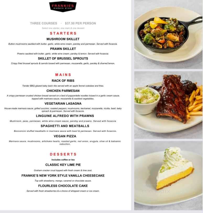 Frankie's Modern Diner - Victoria, BC menu_pic