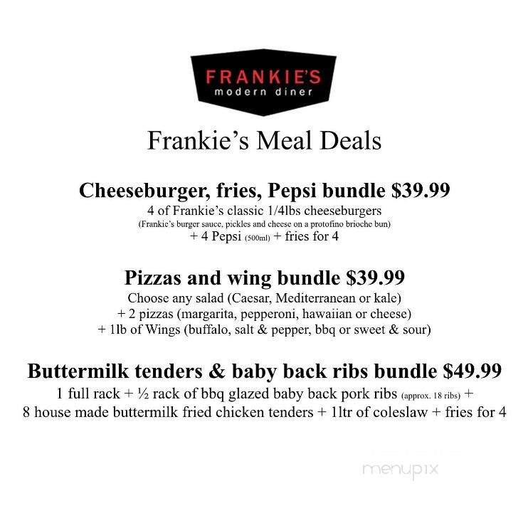 Frankie's Modern Diner - Victoria, BC menu_pic