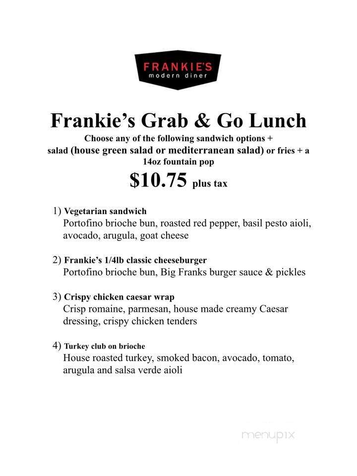 Frankie's Modern Diner - Victoria, BC menu_pic