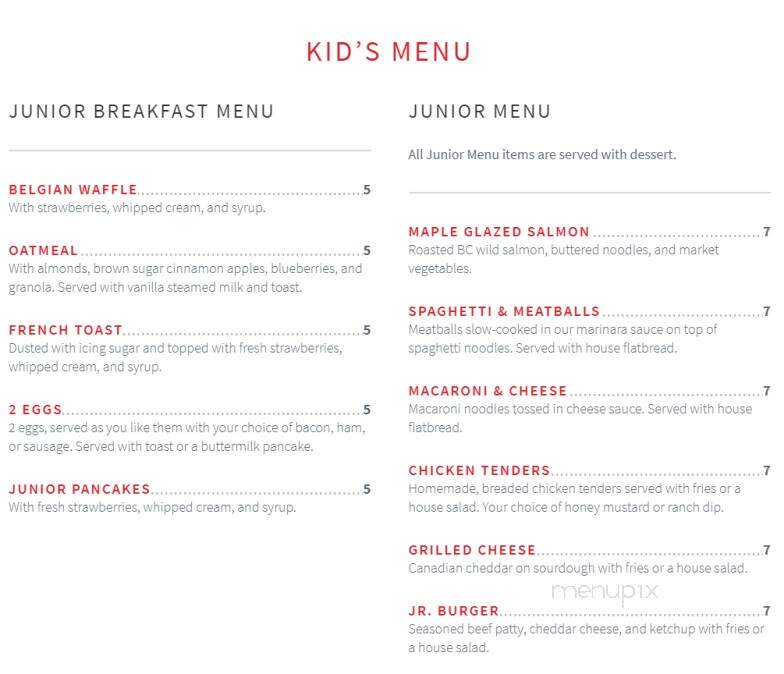 Frankie's Modern Diner - Victoria, BC menu_pic