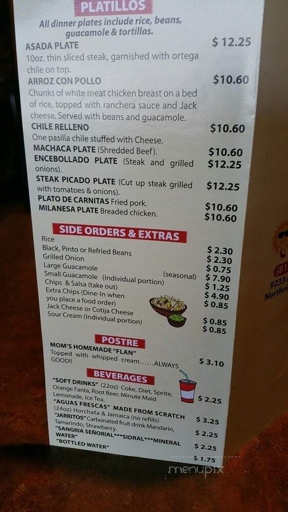 Senor Sol - Northridge, CA menu_pic