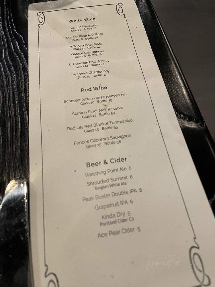 Jazzy Ladies Cafe and Club - Eugene, OR menu_pic
