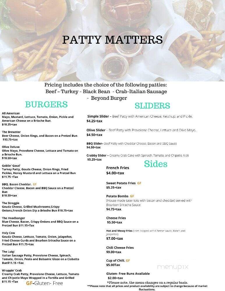 Patty Matters - Grand Rapids, MI menu_pic