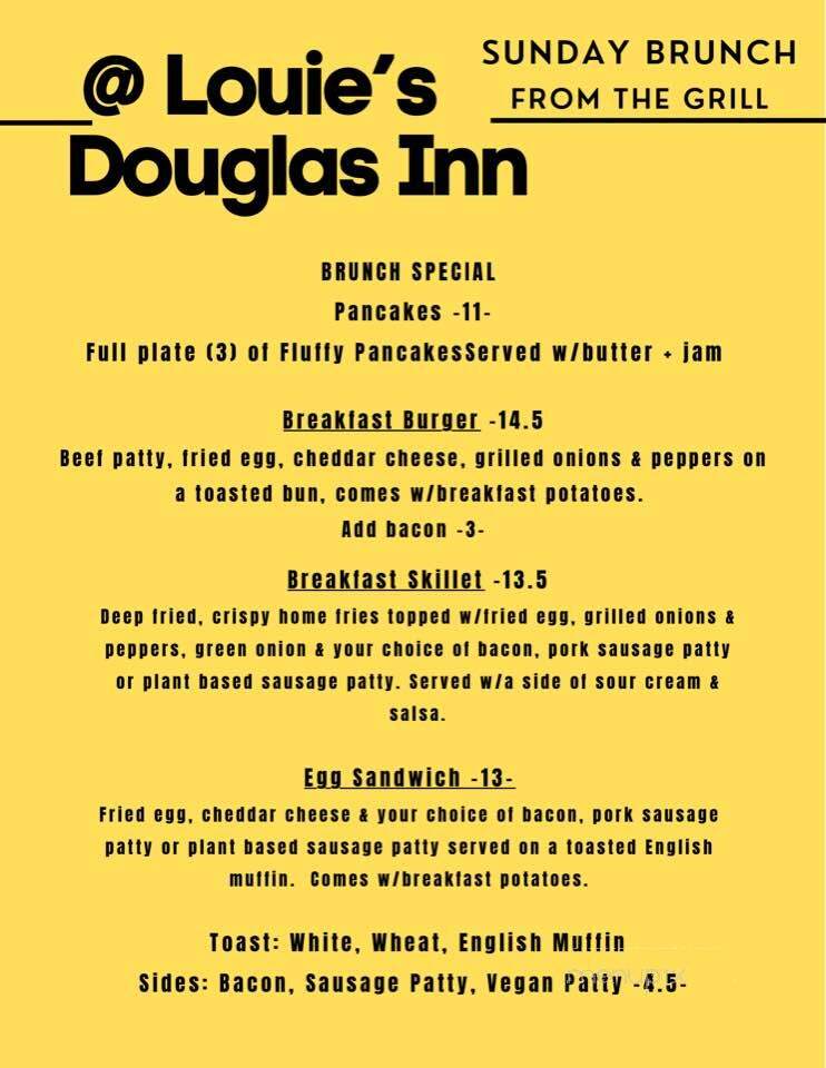 Louie's Douglas Inn - Douglas, AK menu_pic