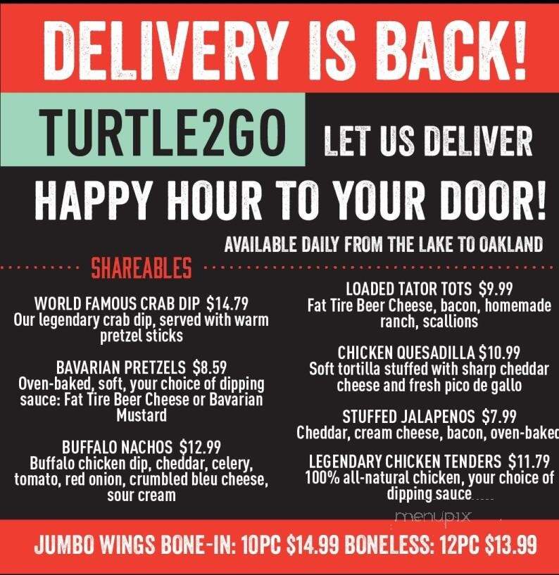 The Greene Turtle Deep Creek - McHenry, MD menu_pic