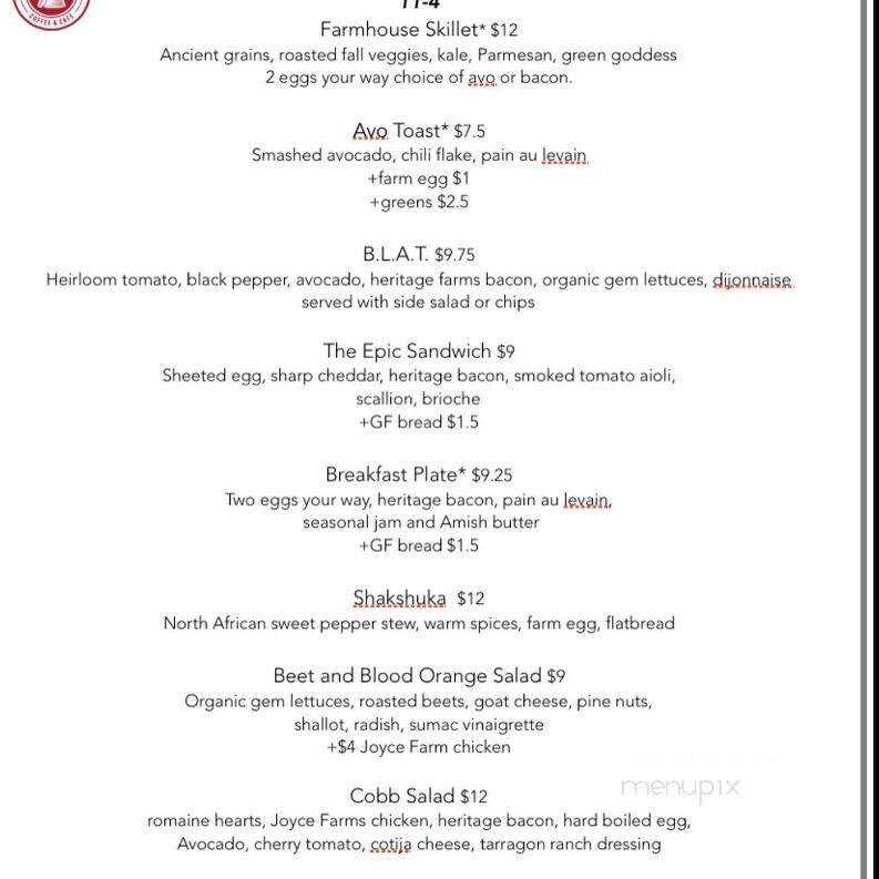 Liberty House Coffee and Cafe - Asheville, NC menu_pic
