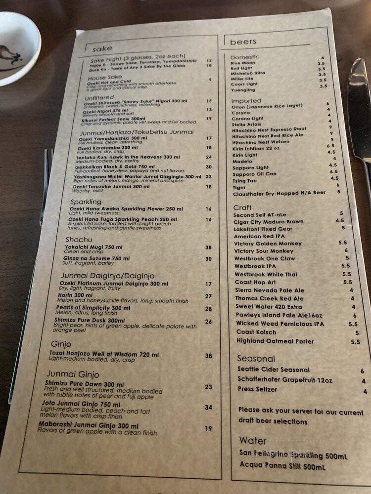 Otto Izakaya - Greenville, SC menu_pic