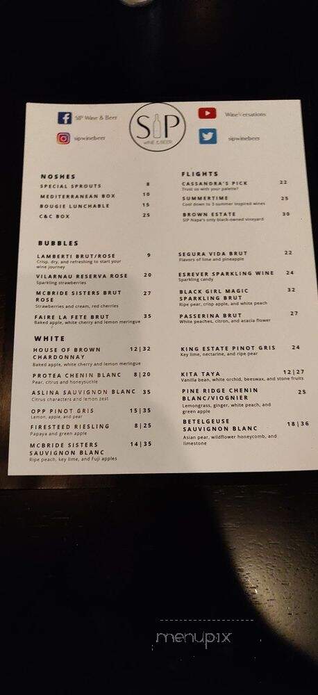Sip Wine & Beer - Escondido, CA menu_pic