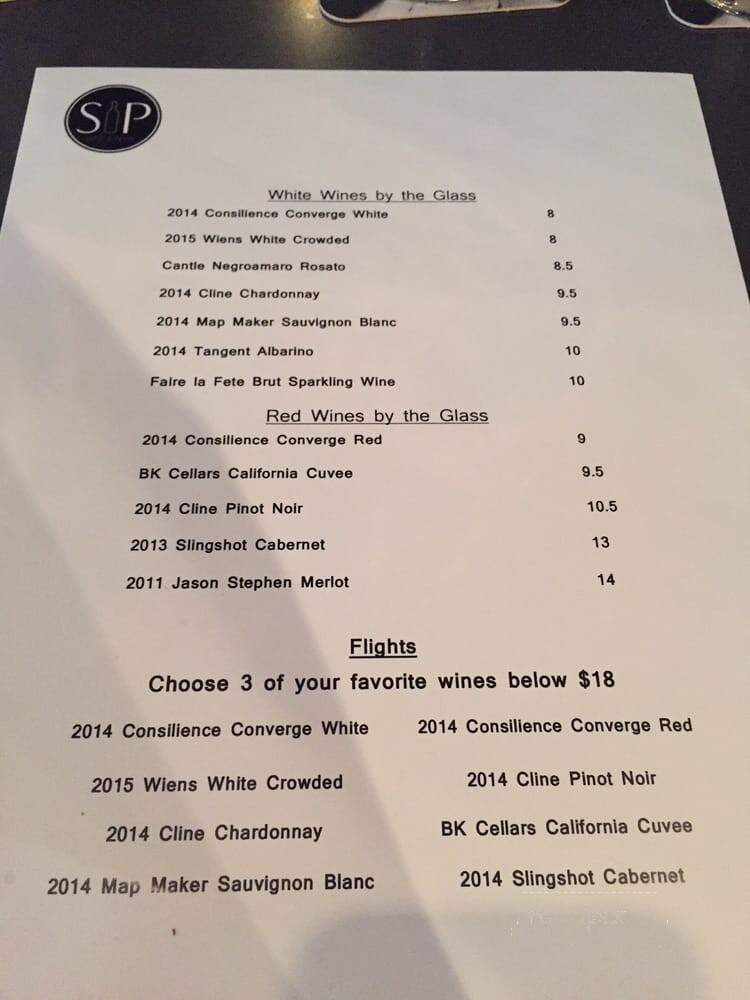 Sip Wine & Beer - Escondido, CA menu_pic