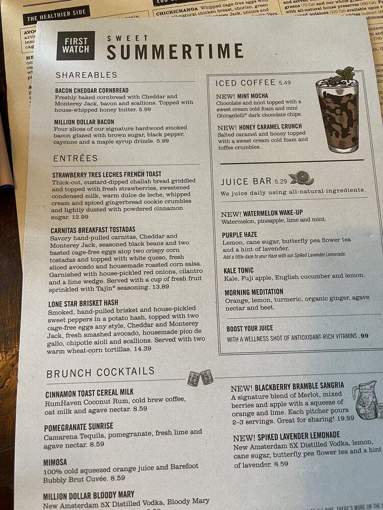 First Watch - Frisco, TX menu_pic