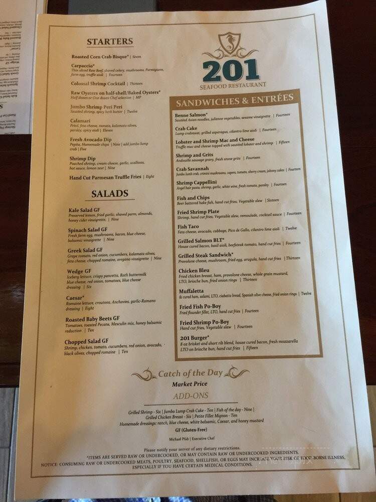 201 Seafood Restaurant and Lounge - Savannah, GA