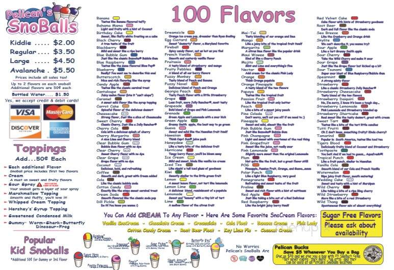 Pelican's Snoballs - Douglasville, GA menu_pic