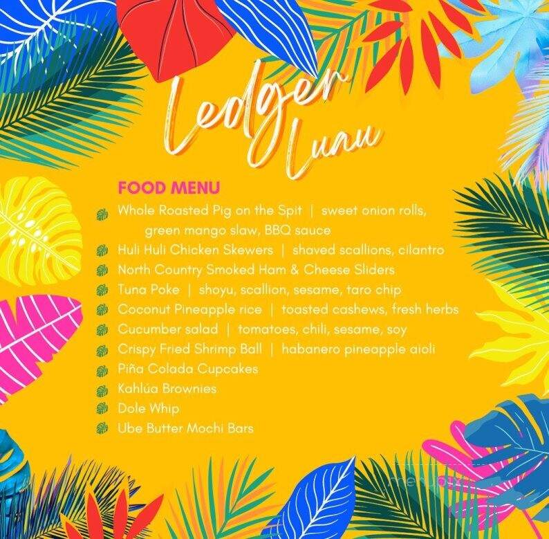 Ledger Restaurant & Bar - Salem, MA menu_pic