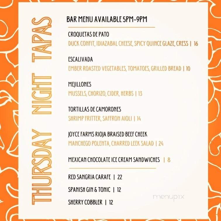 Ledger Restaurant & Bar - Salem, MA menu_pic