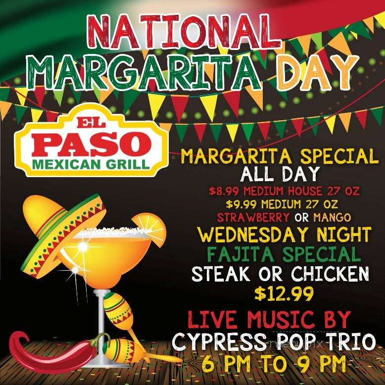 El Paso Mexican Grill - Chalmette, LA menu_pic