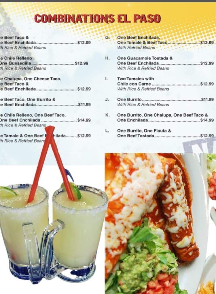 El Paso Mexican Grill - Chalmette, LA menu_pic