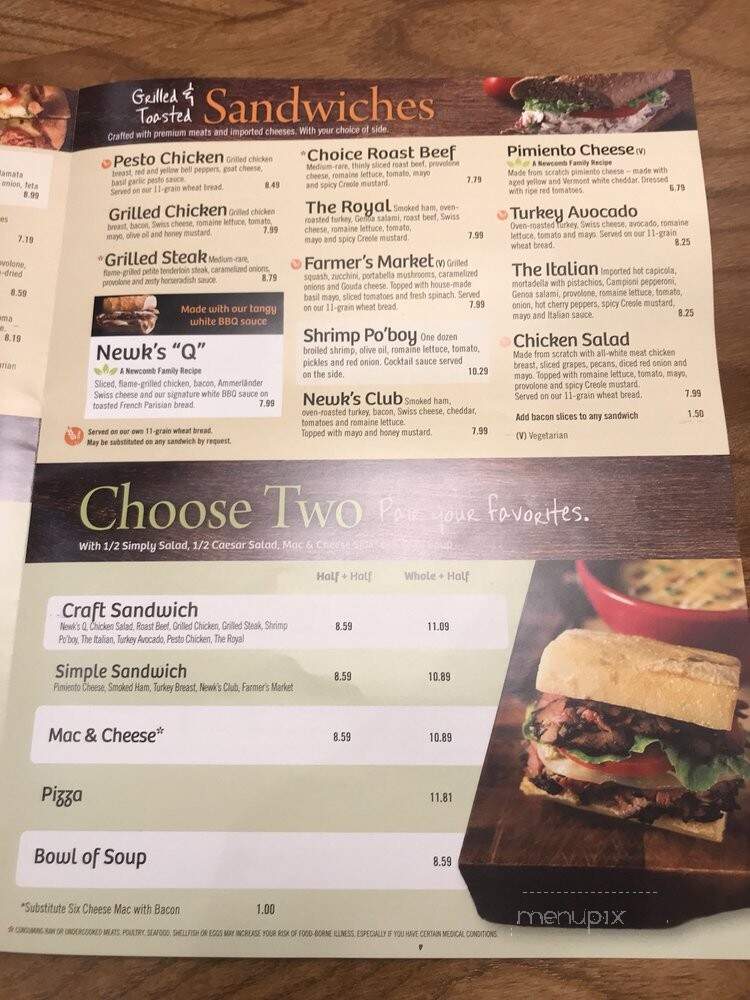 Newk's Eatery - Tucker, GA menu_pic