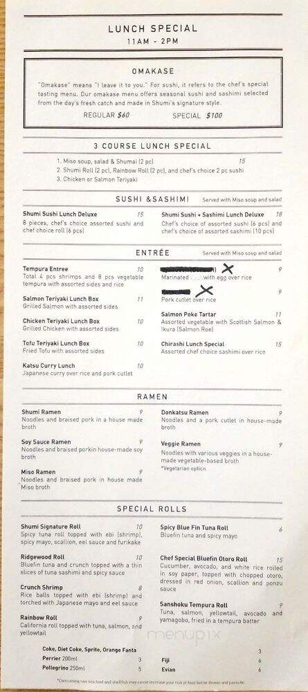 Shumi - Ridgewood, NJ menu_pic