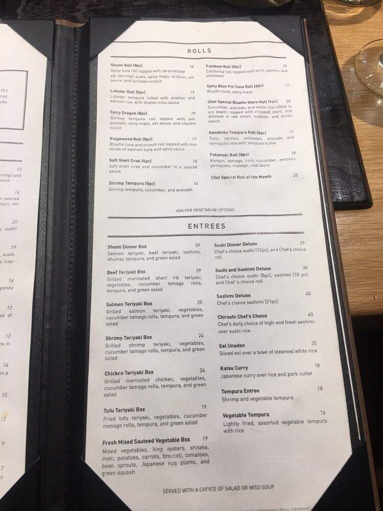 Shumi - Ridgewood, NJ menu_pic