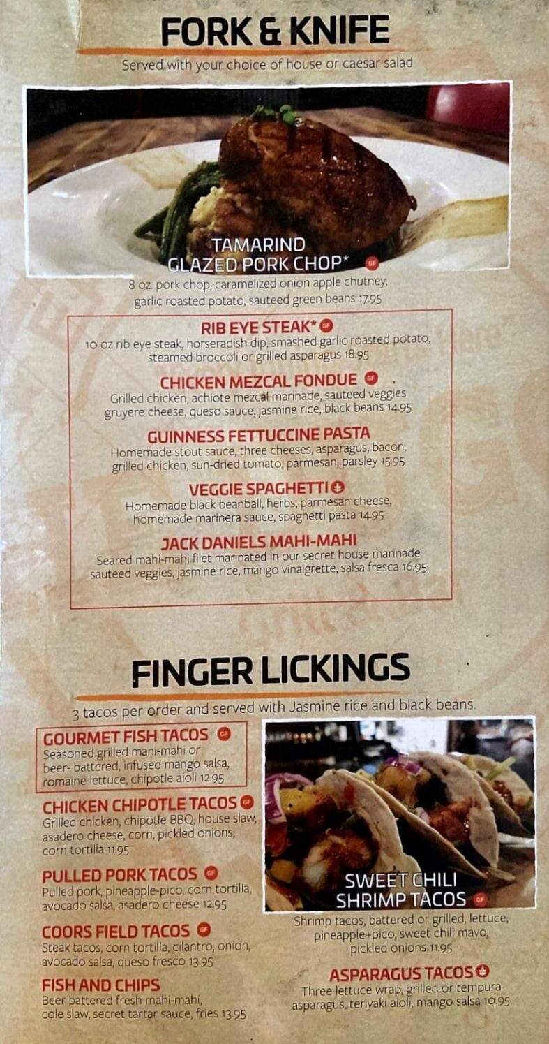 The Dugout Grill & Bar - Erie, CO menu_pic