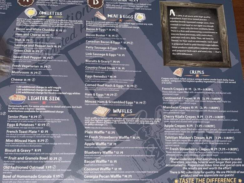 The Original Pancake House - Kennewick, WA menu_pic