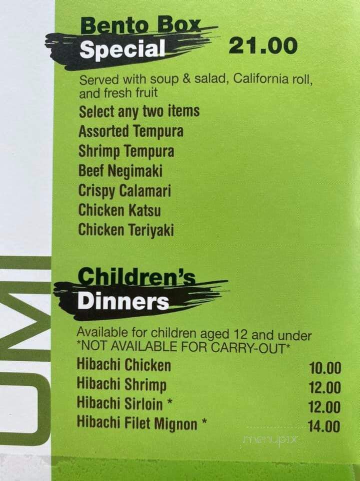 UMI Japanese Steakhouse and Sushi Lounge - Winston-Salem, NC