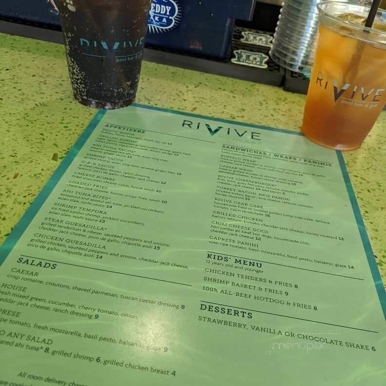Rivive Pool Bar & Grill - Virginia Beach, VA menu_pic
