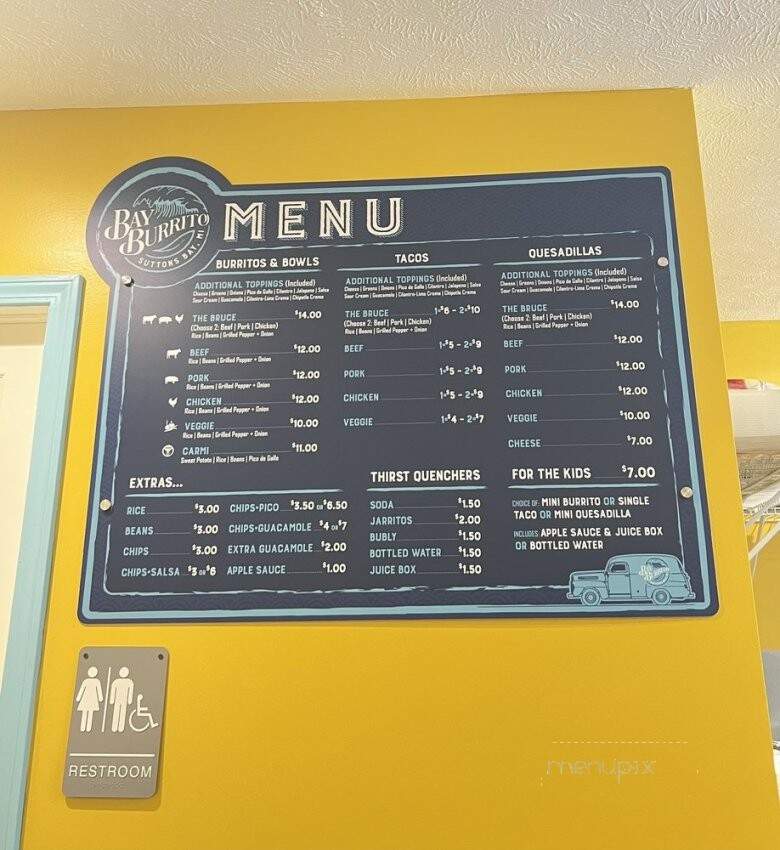 Bay Burrito - Suttons Bay, MI menu_pic
