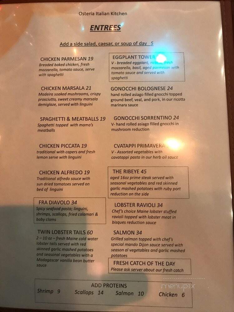 Osteria Italian Kitchen - Champions Gate, FL menu_pic